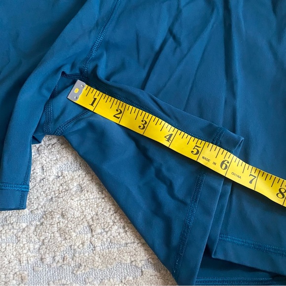 Lululemon Train Times Short 6" in Nile Blue / Black Biker Shorts Teal: Size 10 - Picture 6 of 10